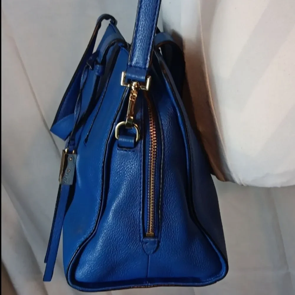 Kate Spade Vibrant Blue Satchel Bag With Removable Shoulder Strap